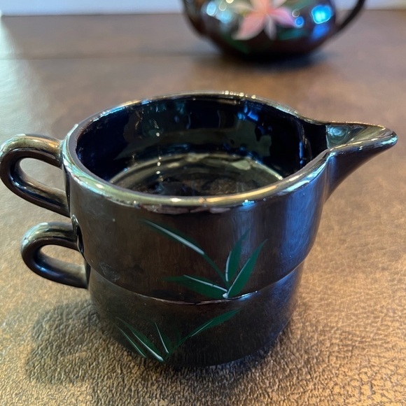 Vintage Stackable Brown Betty Teapot for one with Creamer and Sugar Bowl - Picture 14 of 15